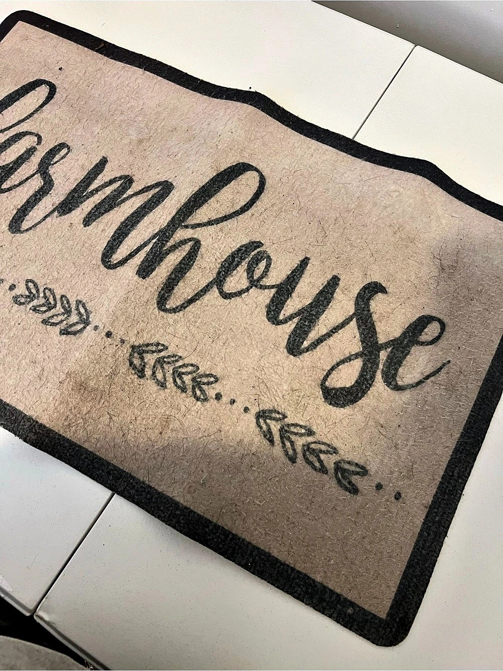 Farmhouse Doormat in Brown & Black